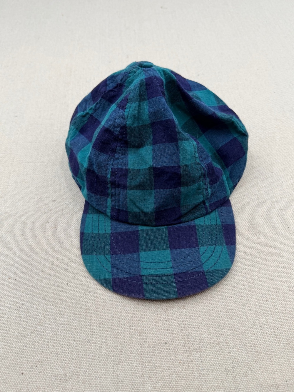 Boston Traders Navy and Teal Plaid Cap